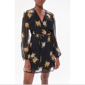 Urban outfitters sheer long sleeve wrap, dress floral, cute mini dress